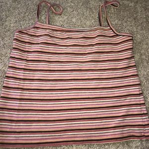 brandy melville pink striped tank top